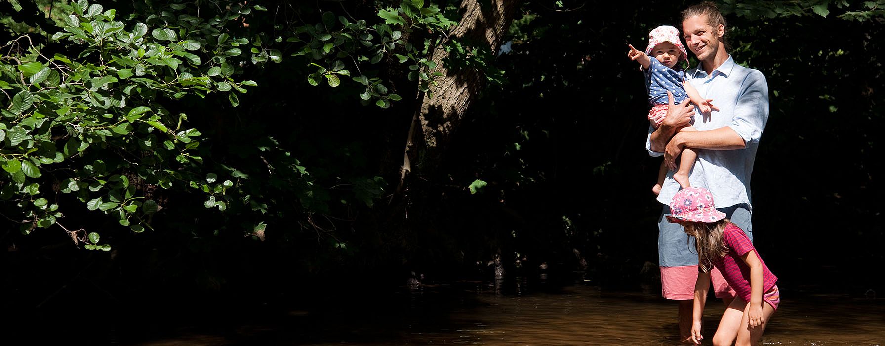 person standing in nature