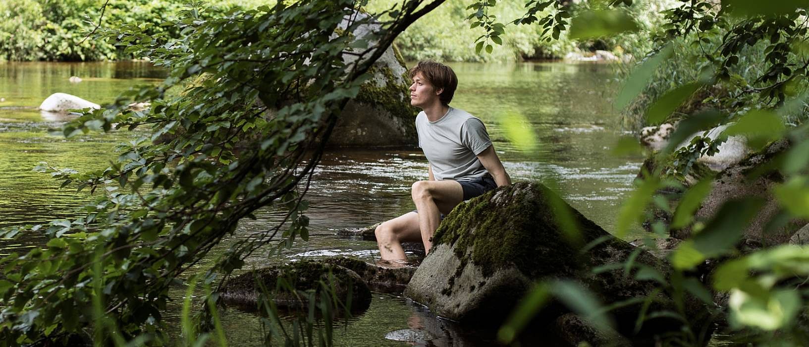 sitting in nature